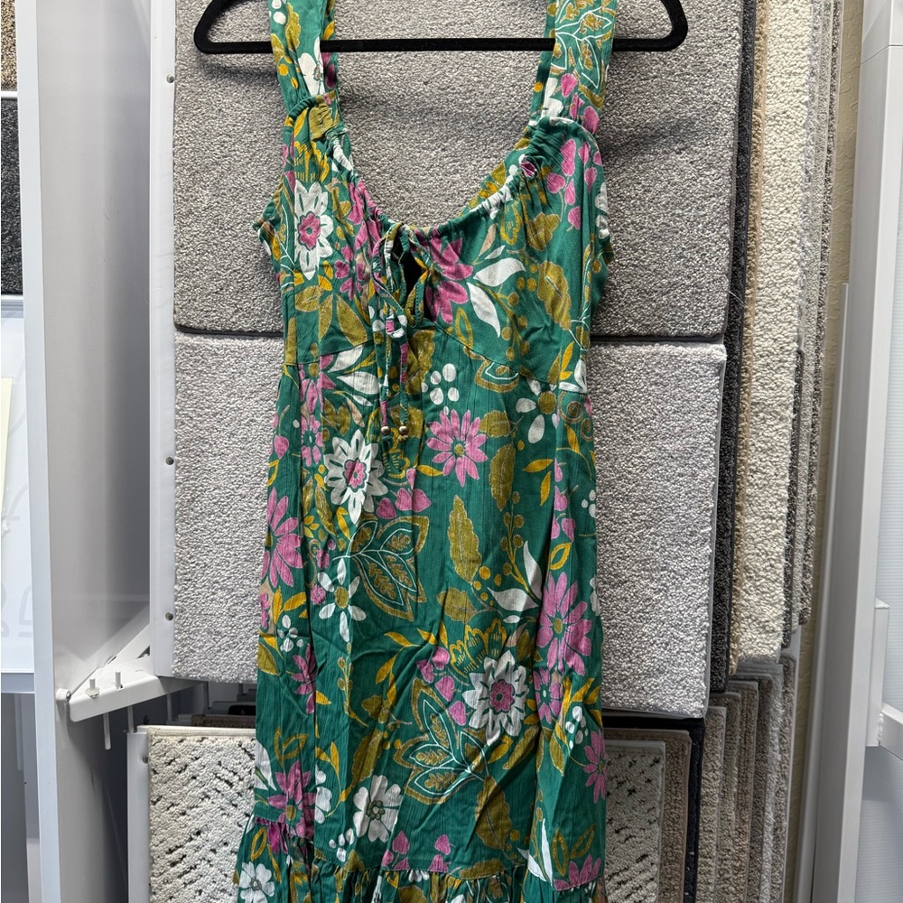 Angie Floral Green and Pink Dress size M